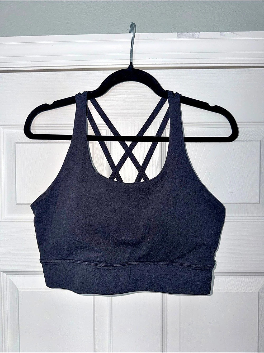 American Tall Black Sports Bra